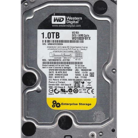 Western Digital Hard Disk WD1003FBYX 1TB SATA HDD Enterprise Storage Used A
