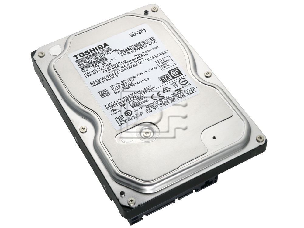 Toshiba Hard Disk 500GB HDD 3.5" SATA DT01ACA050 Used A